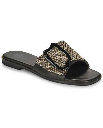 Mules femmes Exé Shoes 556-ORO-RAFFIA-BLACK Noir