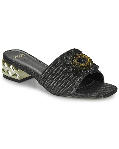 Mules femmes Exé Shoes KATY-424-RAFFIA-BLACK Noir