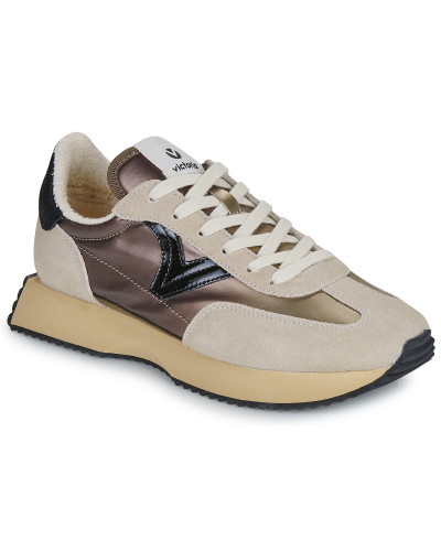 Baskets basses femmes Victoria Cosmos Nylon Metal Beige
