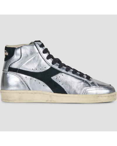 Baskets montantes femmes Diadora Prestige High Metal Used Argenté