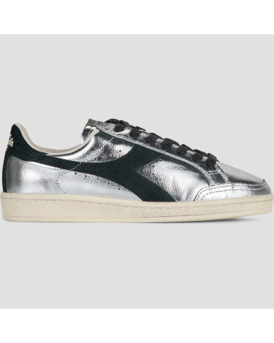 Baskets basses femmes Diadora Prestige Metal Used Argenté
