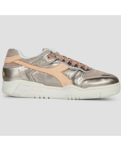 Baskets basses femmes Diadora B.560 Metal S Used Doré
