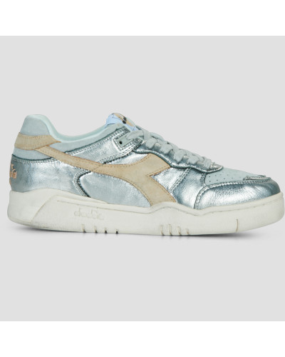 Baskets basses femmes Diadora B.560 Metal S Used Argenté