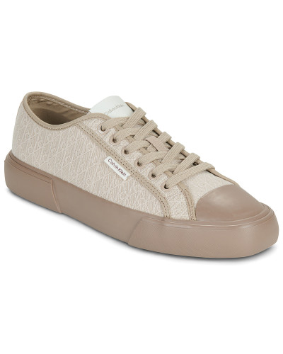 Baskets basses femmes Calvin Klein Jeans VULC LOW LACEUP AOP CANVAS Beige