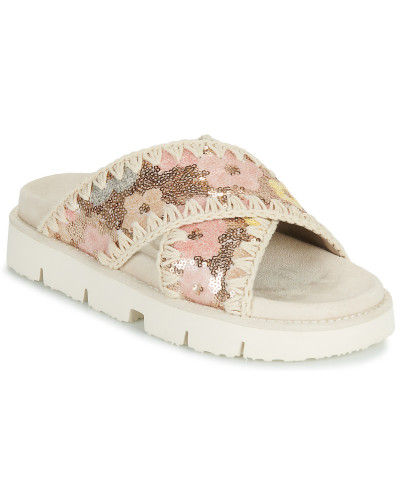 Mules femmes Mou SEQUINS CRISS-CROSS BIO SANDAL Multicolore