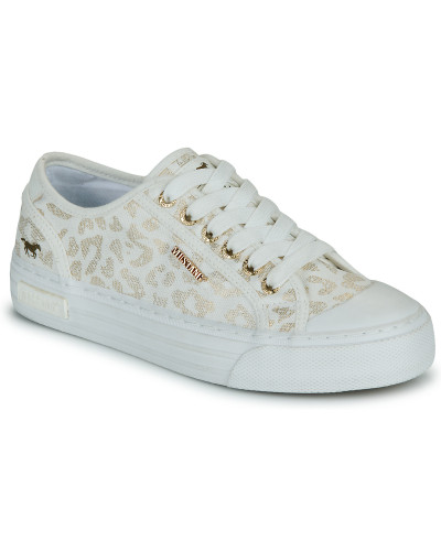 Baskets basses femmes Mustang 26M0232009-WHITE-GOLD Blanc