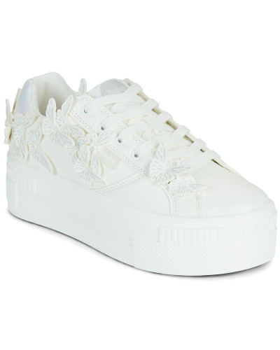 Baskets basses femmes Buffalo PAIRED BUTTERFLY Blanc