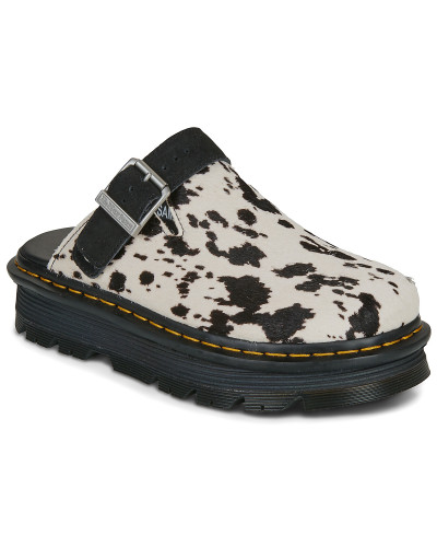 Mules femmes Dr. Martens ZebZag Mule Black Dalmatian Print Hair On Noir