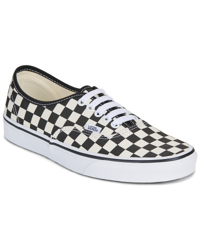 Baskets basses femmes Vans Authentic Y28 - PRIMARY CHECK BLACK/WHITE Noir