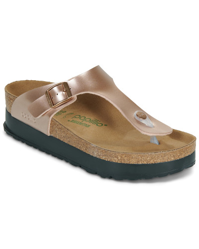 Mules femmes Papillio Gizeh Flex Platform Vegan Doré