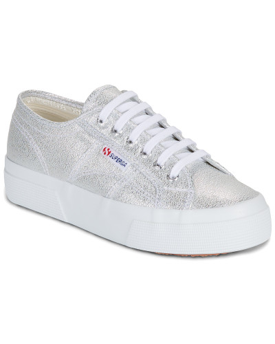 Baskets basses femmes Superga 2740 PLATFORM LAME Argenté