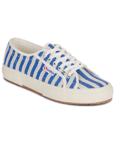 Baskets basses femmes Superga 2750 COTTON STRIPES Bleu