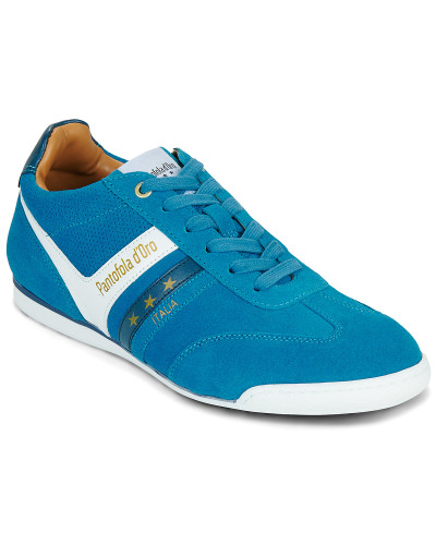 Baskets basses hommes Pantofola d'Oro VASTO SUEDE LOW Bleu