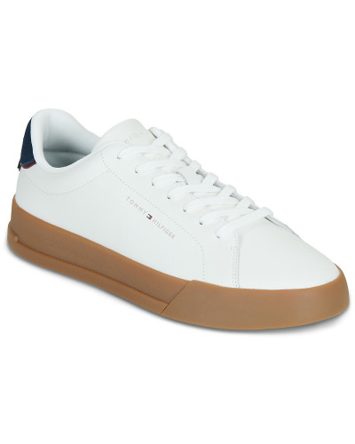 Baskets basses hommes Tommy Hilfiger TH COURT CORE ESS LEATHER Blanc