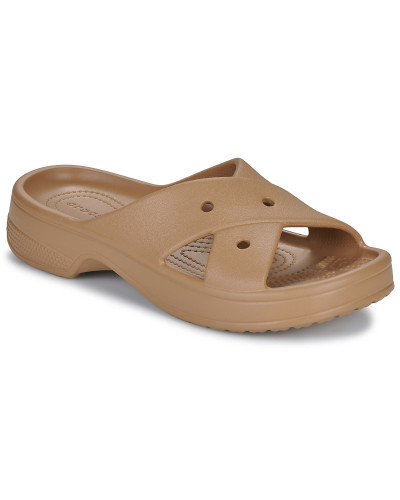 Mules femmes Crocs Cl Womens Cross Strap Beige