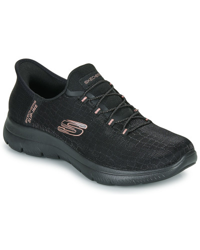 Baskets basses femmes Skechers SUMMITS CLASSY NIGHT SLIP-INS Noir