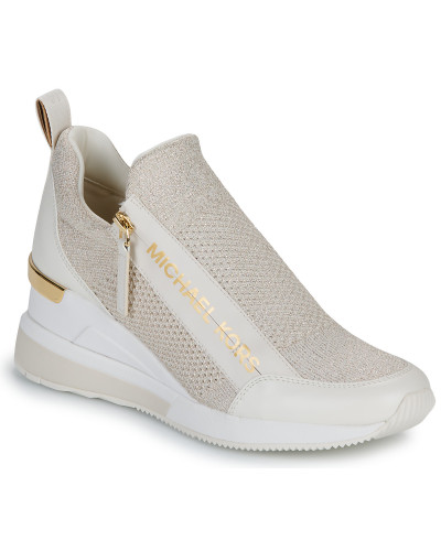 Baskets basses femmes MICHAEL Michael Kors WILLIS WEDGE TRAINER Beige