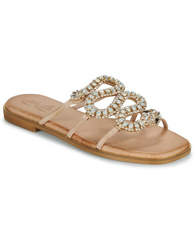 Mules femmes Exé Shoes 543-ORO-LEATHER-NATURAL Beige
