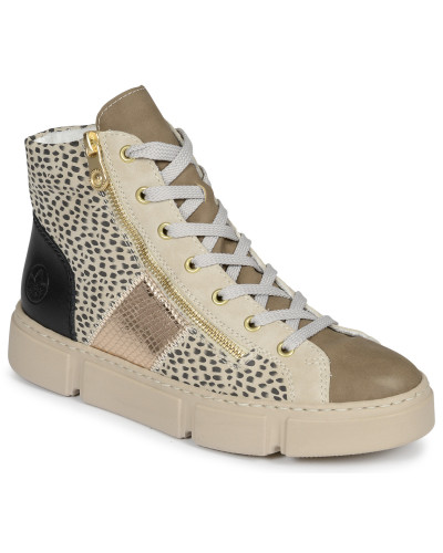 Baskets montantes femmes Rieker N5931-62 Beige