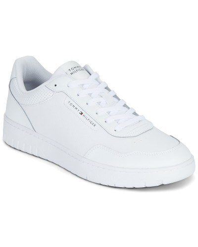 Baskets basses hommes Tommy Hilfiger TH BASKET CORE LEATHER Blanc