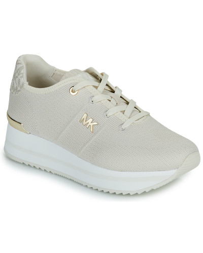 Baskets basses femmes MICHAEL Michael Kors MONIQUE KNIT TRAINER Beige