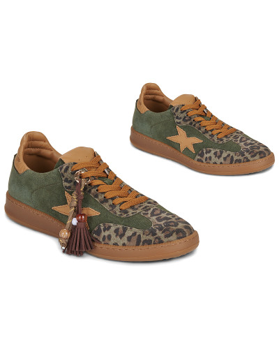 Baskets basses femmes Meline - Kaki