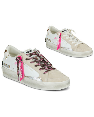 Baskets basses femmes Crime London SKATE Blanc