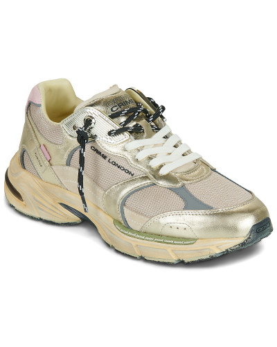 Baskets basses femmes Crime London FUGITIVE 9094 Doré