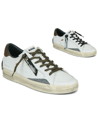 Baskets basses hommes Crime London SKATE Blanc