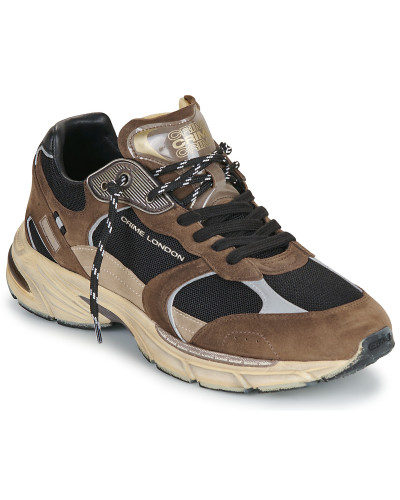 Baskets basses hommes Crime London FUGITIVE Marron