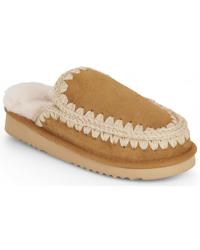 Mules femmes Mou ESKIMO SLIPPER SUEDE Marron