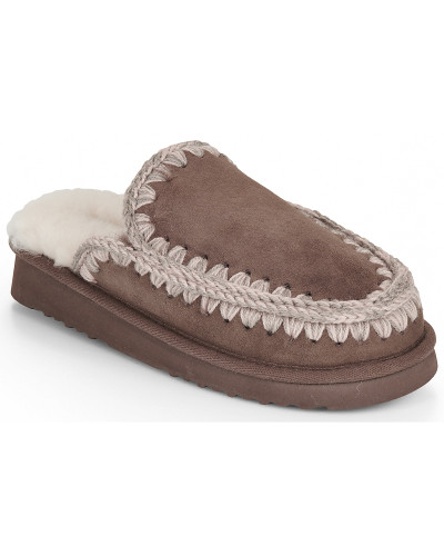 Mules femmes Mou ESKIMO SLIPPER SUEDE Marron