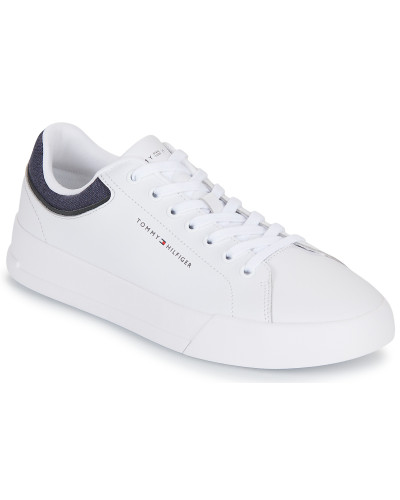 Baskets basses hommes Tommy Hilfiger TH COURT CORE LTH MIX COLLAR Blanc