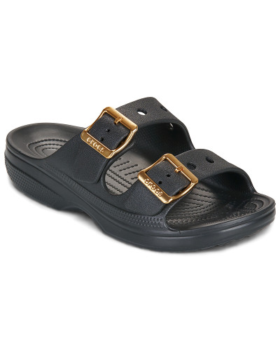 Mules femmes Crocs SATURDAY METALLIC BUCKLE SANDAL W Noir