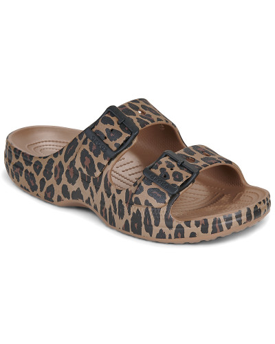 Mules femmes Crocs Saturday Animal Sandal W Marron