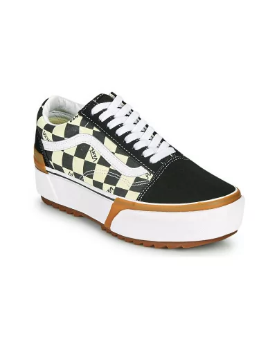 Baskets montantes femmes Vans OLD SKOOL STACKED Noir